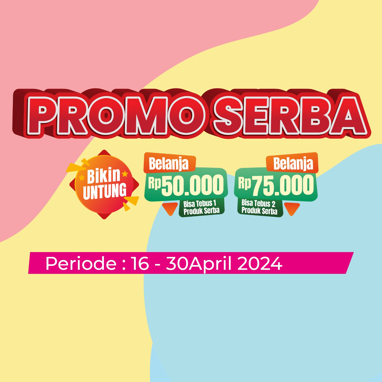 Banner PROMO SERBA 5RB, 10RB, 15RB Alfamart