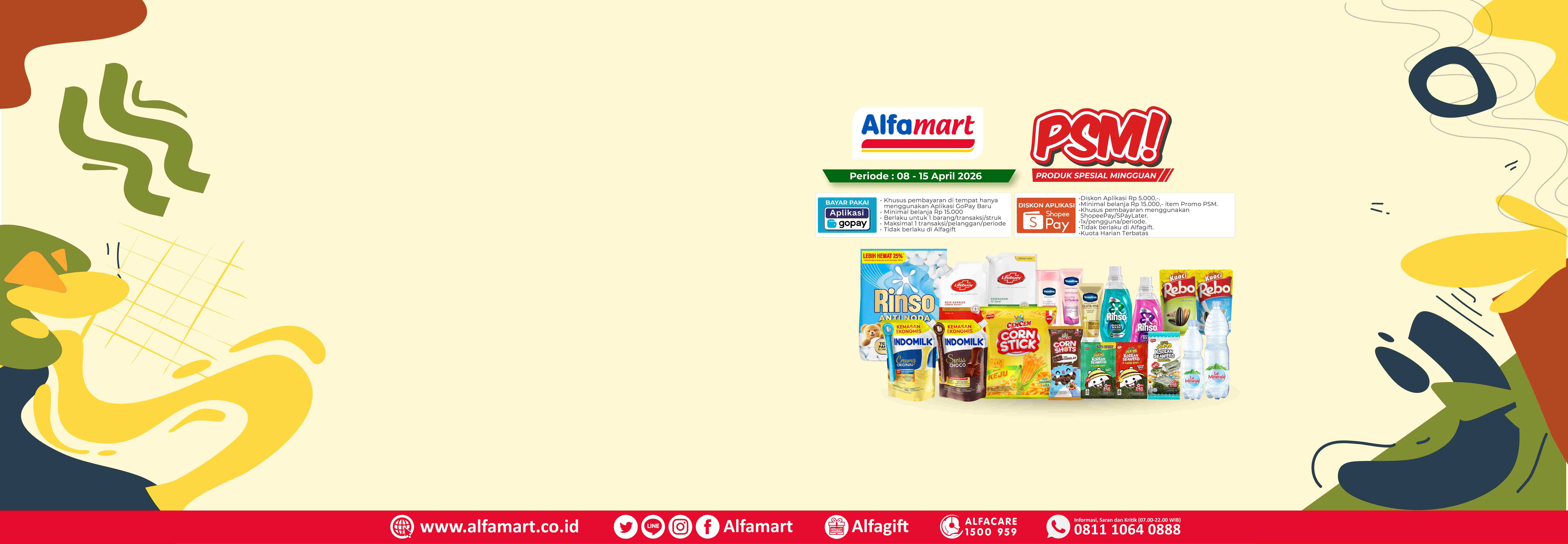 Banner promo Produk Spesial Mingguan (PSM) Alfamart
