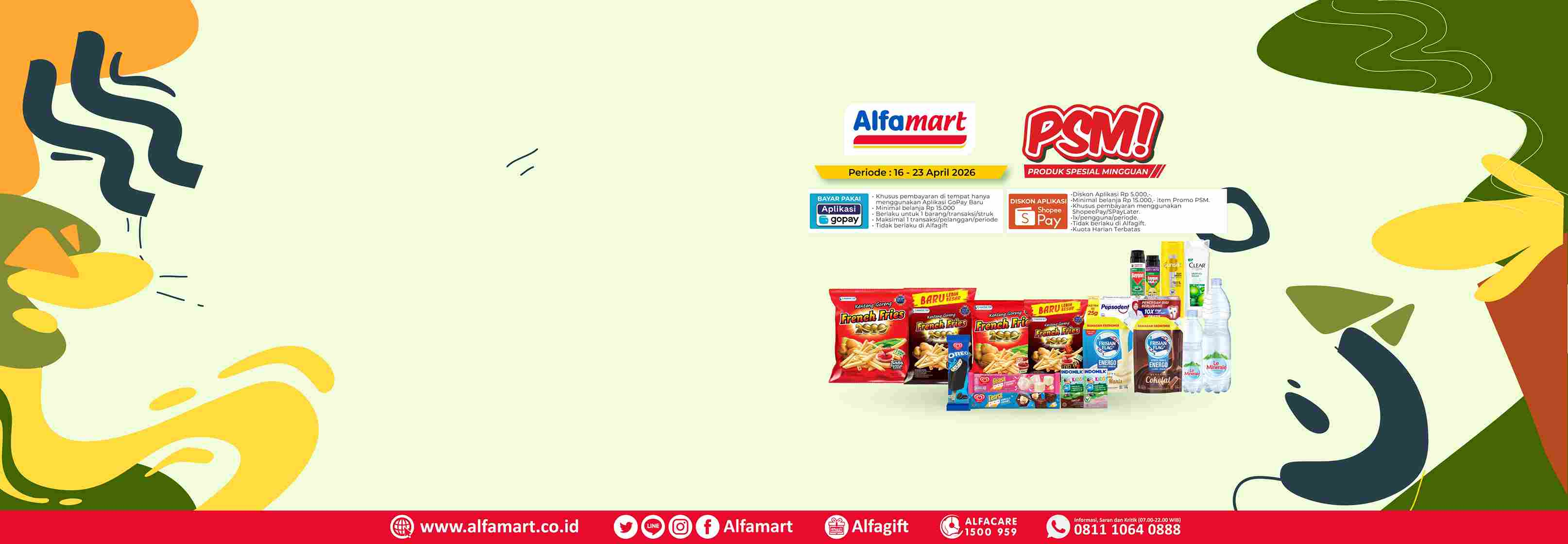 Banner promo Produk Spesial Mingguan (PSM) Alfamart