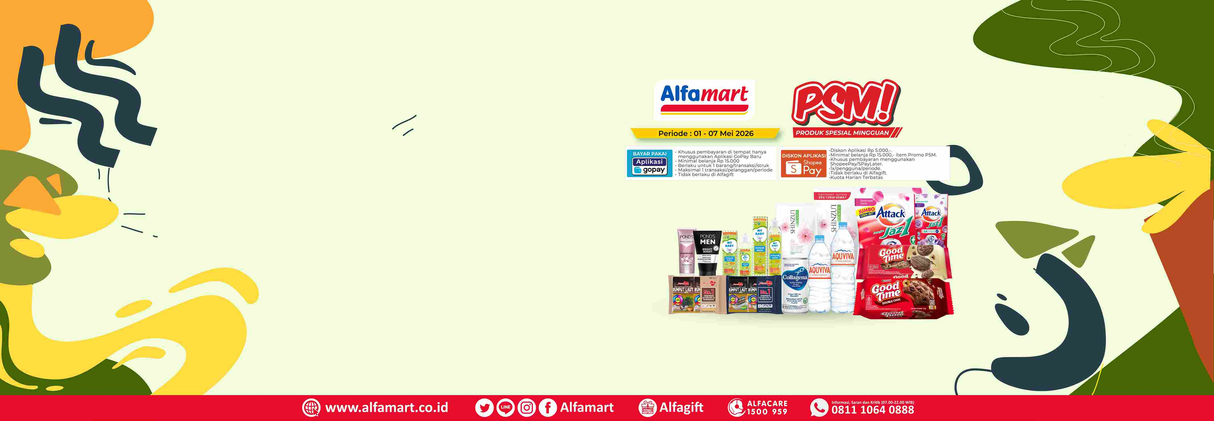 Banner promo Produk Spesial Mingguan (PSM) Alfamart