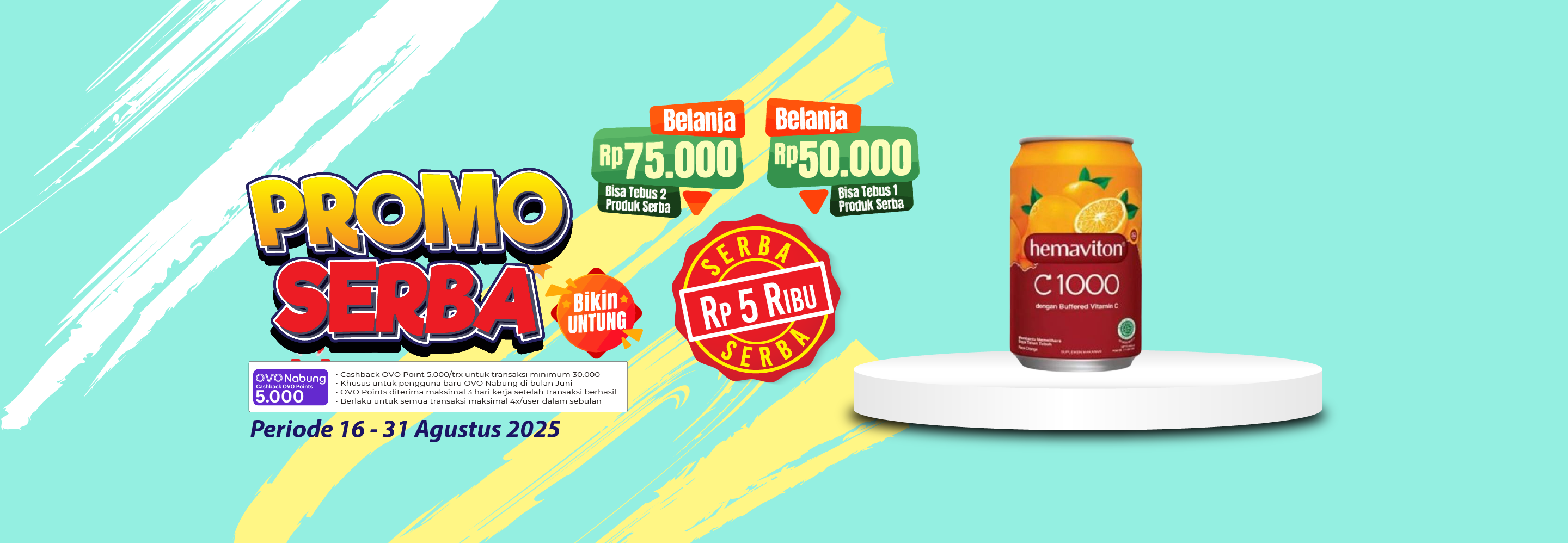 Banner promo PROMO SERBA 5RB Alfamart