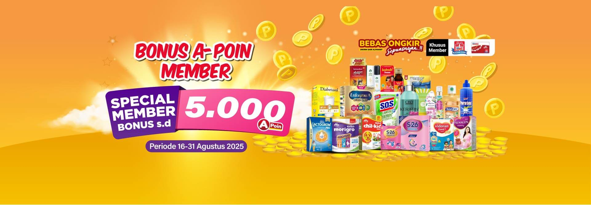 Banner promo Bonus Poin Member Alfamart Alfamart