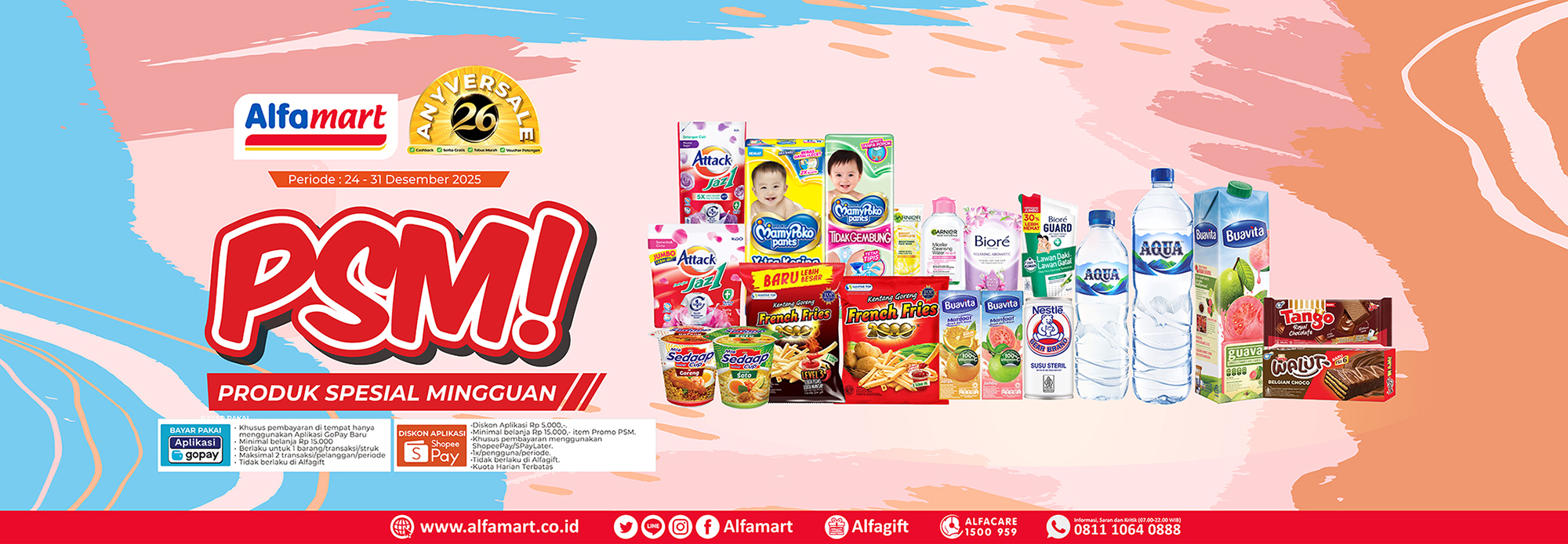 Banner promo PSM (Promo Spesial Mingguan) Alfamart