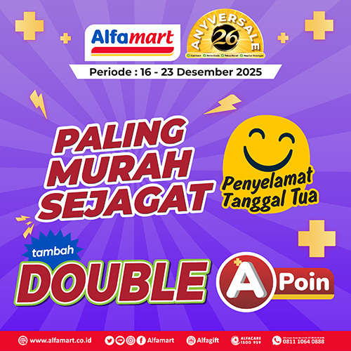 Banner Double Poin Alfamart