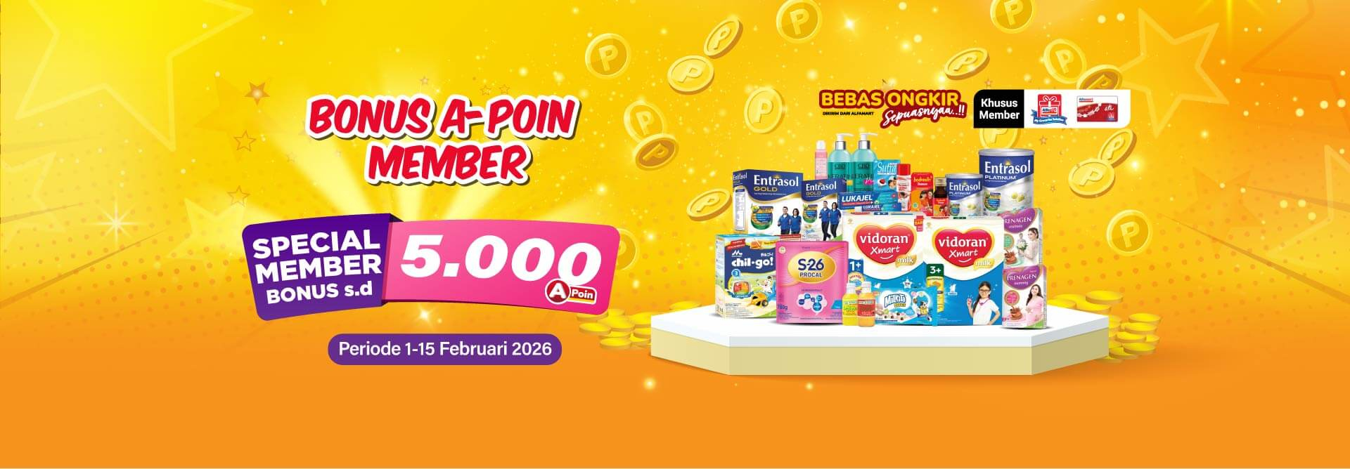Banner promo Bonus Poin Member Alfamart Alfamart