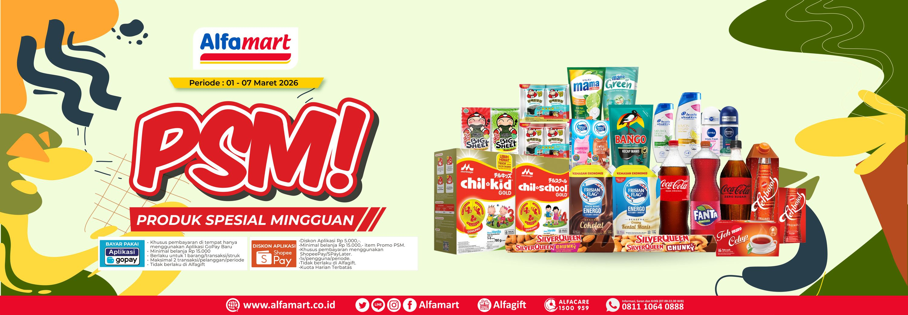 Banner promo Promo Spesial Mingguan (PSM) Alfamart
