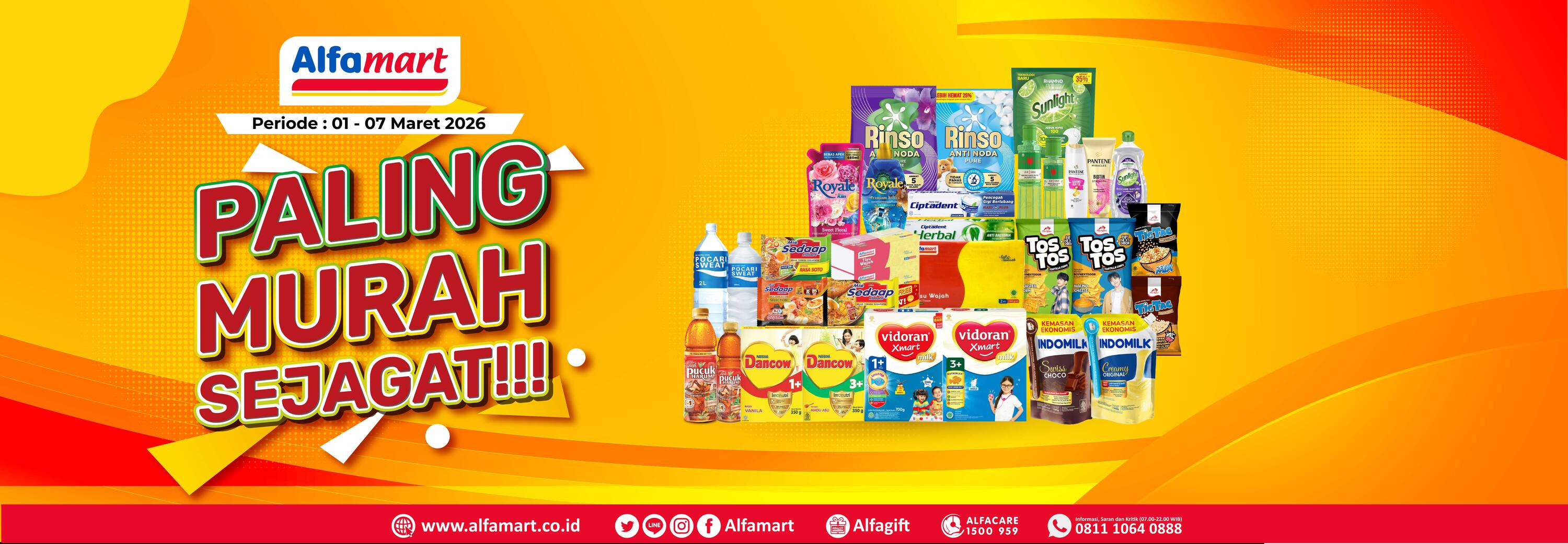 Banner promo PMS (PALING MURAH SEJAGAT) Alfamart