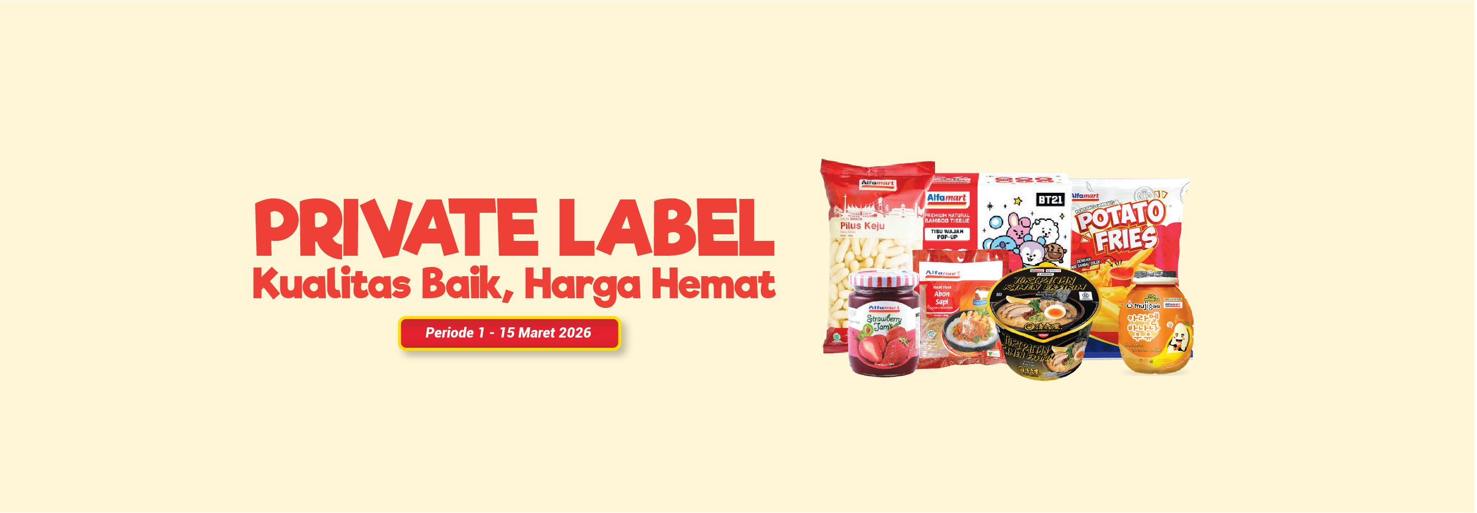 Banner promo Private Label Alfamart Alfamart