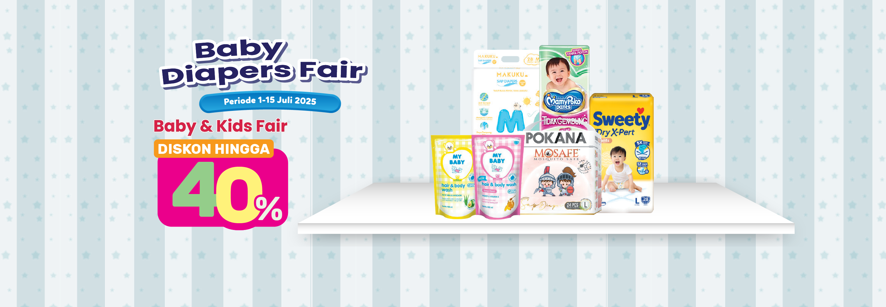 Banner promo BABY & DIAPERS Alfamart
