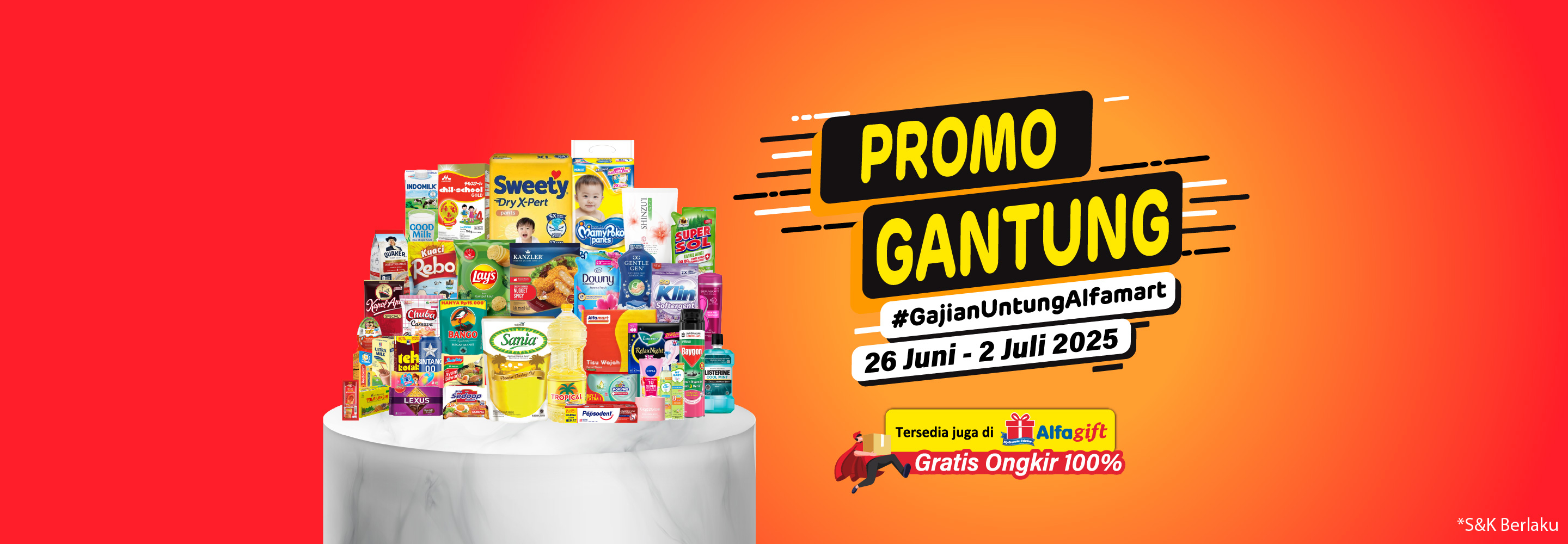 Banner promo Promo Gantung Alfamart Alfamart