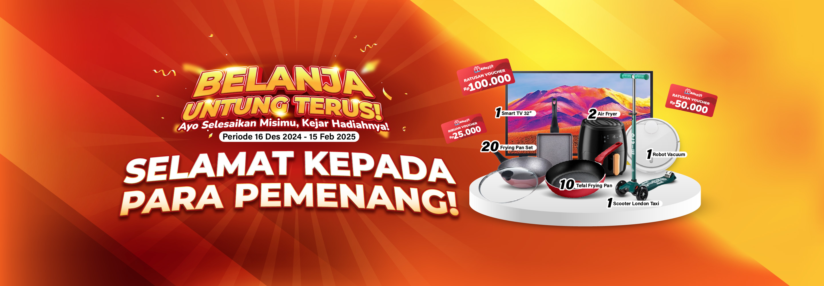 Banner Program Program Shopping Race - Belanja Untung Terus