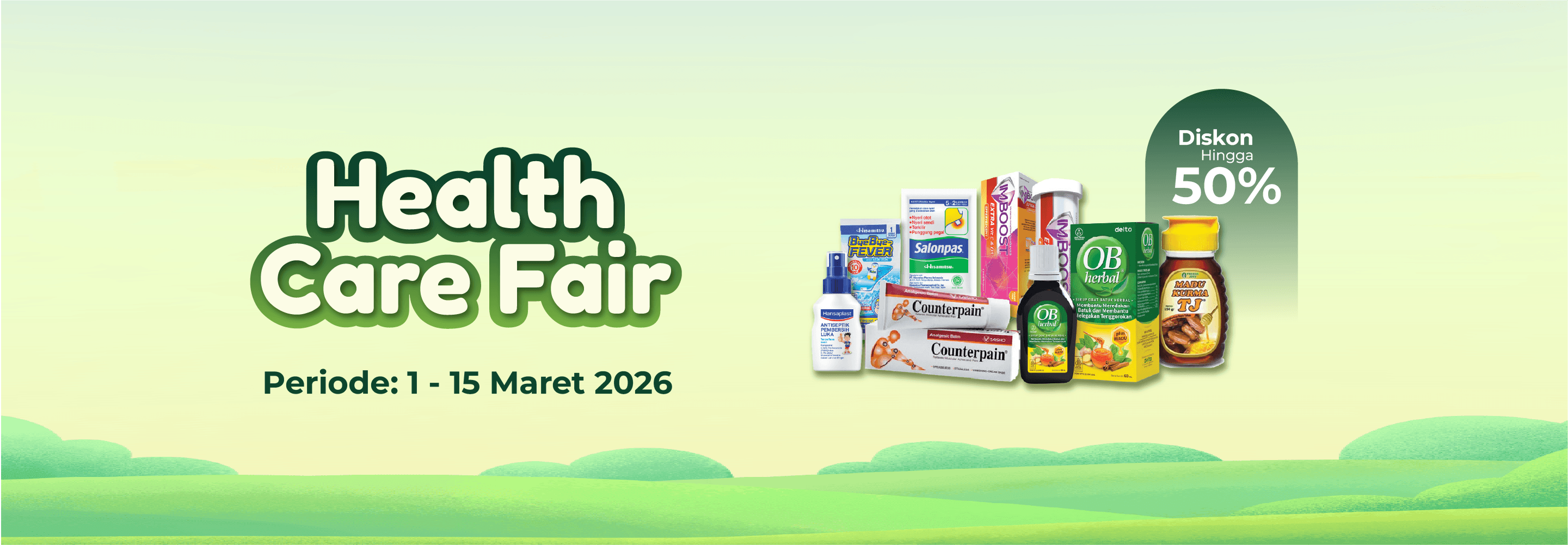 Banner promo Promo Health Care Fair Alfamart