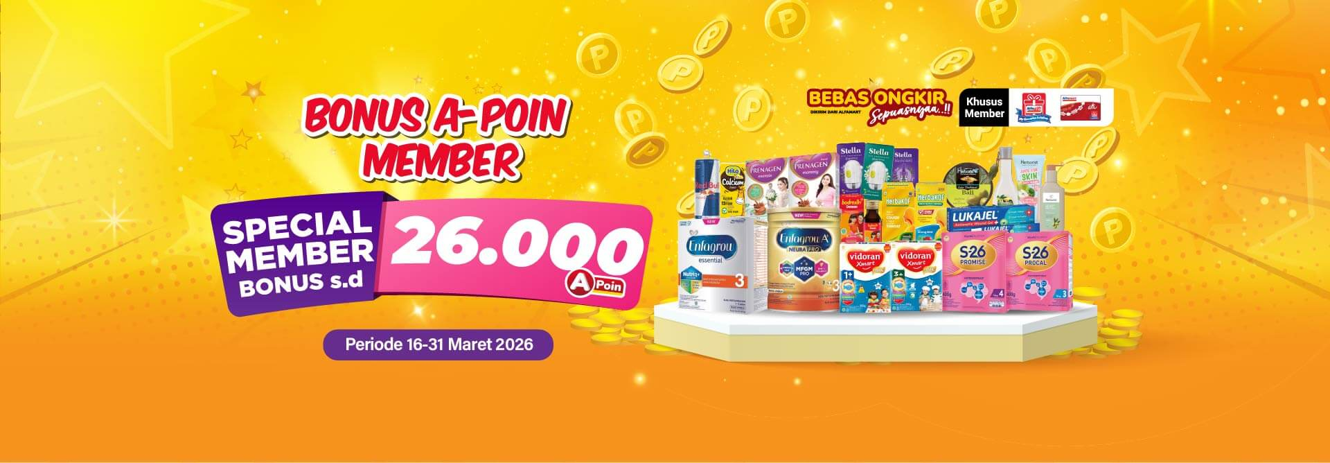 Banner promo Bonus Poin Member Alfamart Alfamart