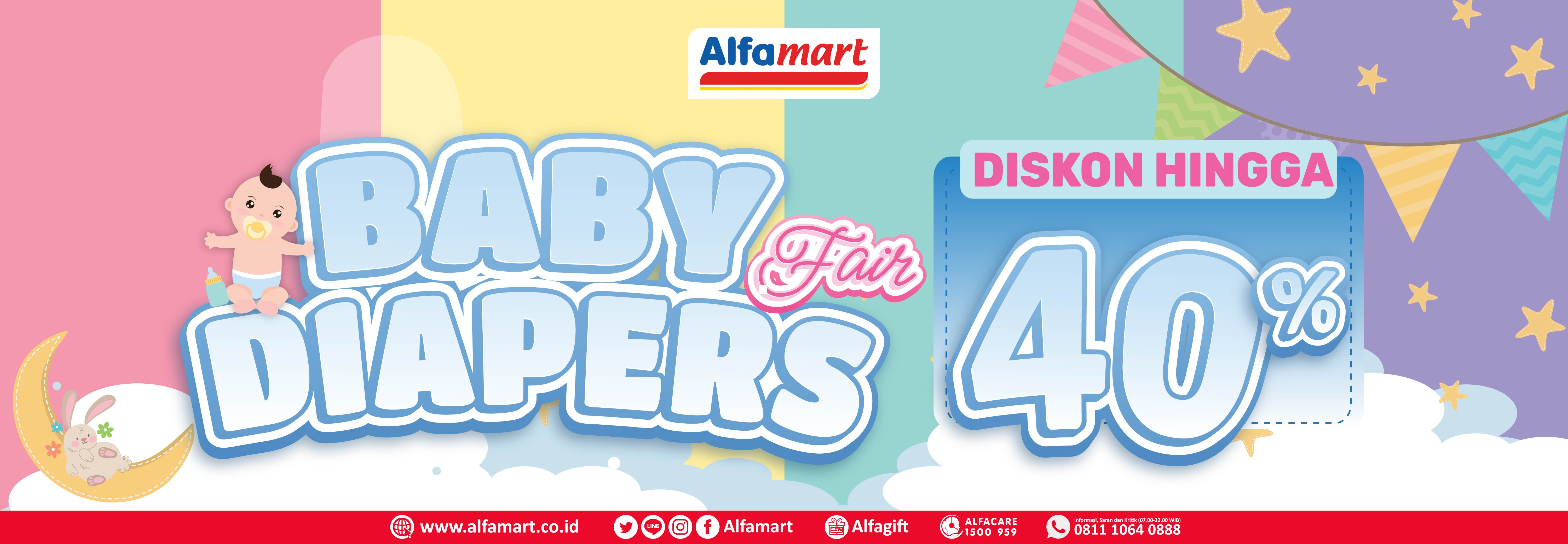 Banner promo BABY DIAPERS FAIR Alfamart