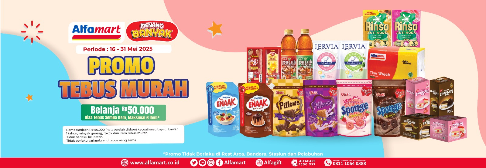 Banner promo PROMO SERBA 5rb, 10rb, 15rb Alfamart