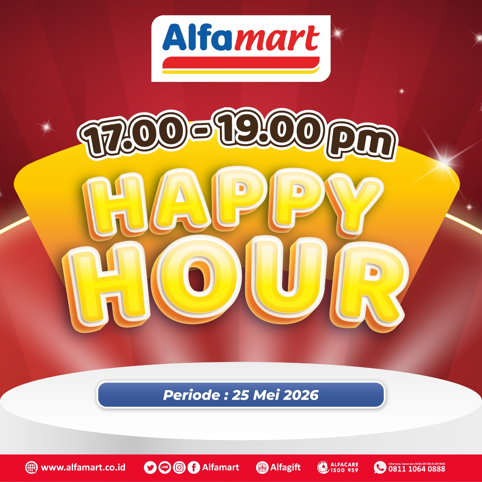Banner HAPPY HOUR Alfamart