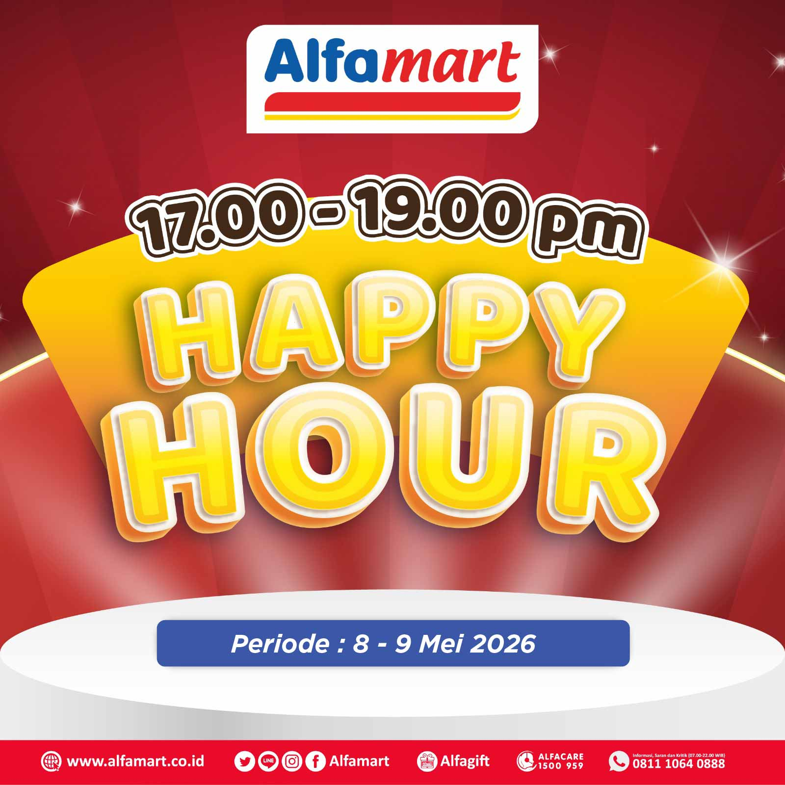 Banner HAPPY HOUR Alfamart