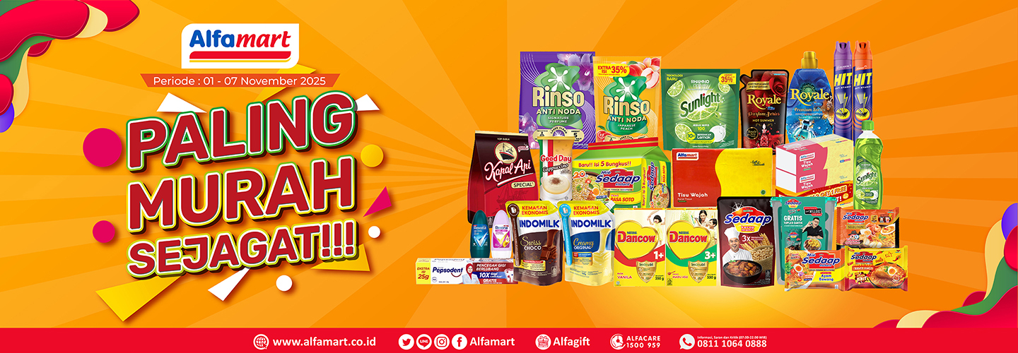 Banner promo PMS (PALING MURAH SEJAGAT) Alfamart