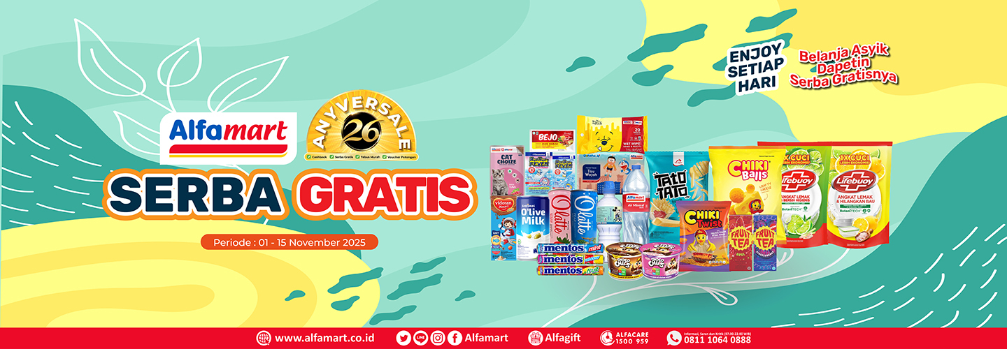 Banner promo PROMO SERBA GRATIS Alfamart