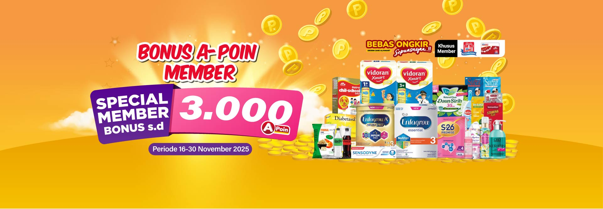 Banner promo Bonus Poin Member Alfamart Alfamart