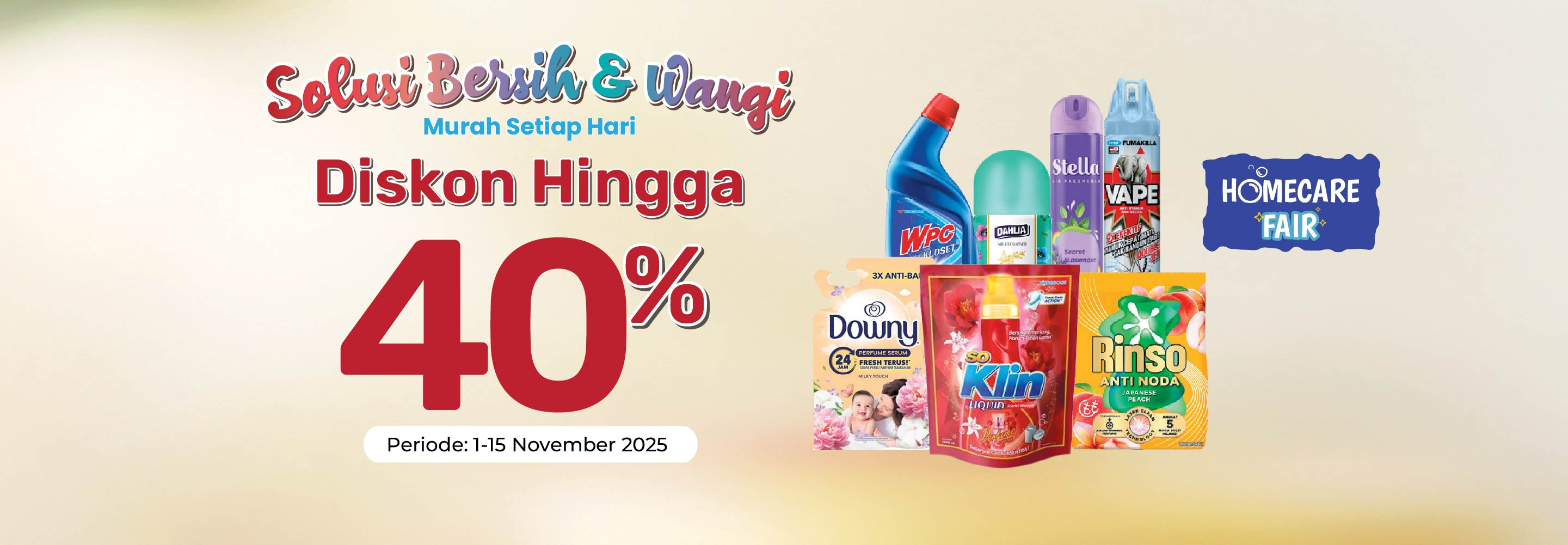 Banner promo HOME CARE FAIR Alfamart