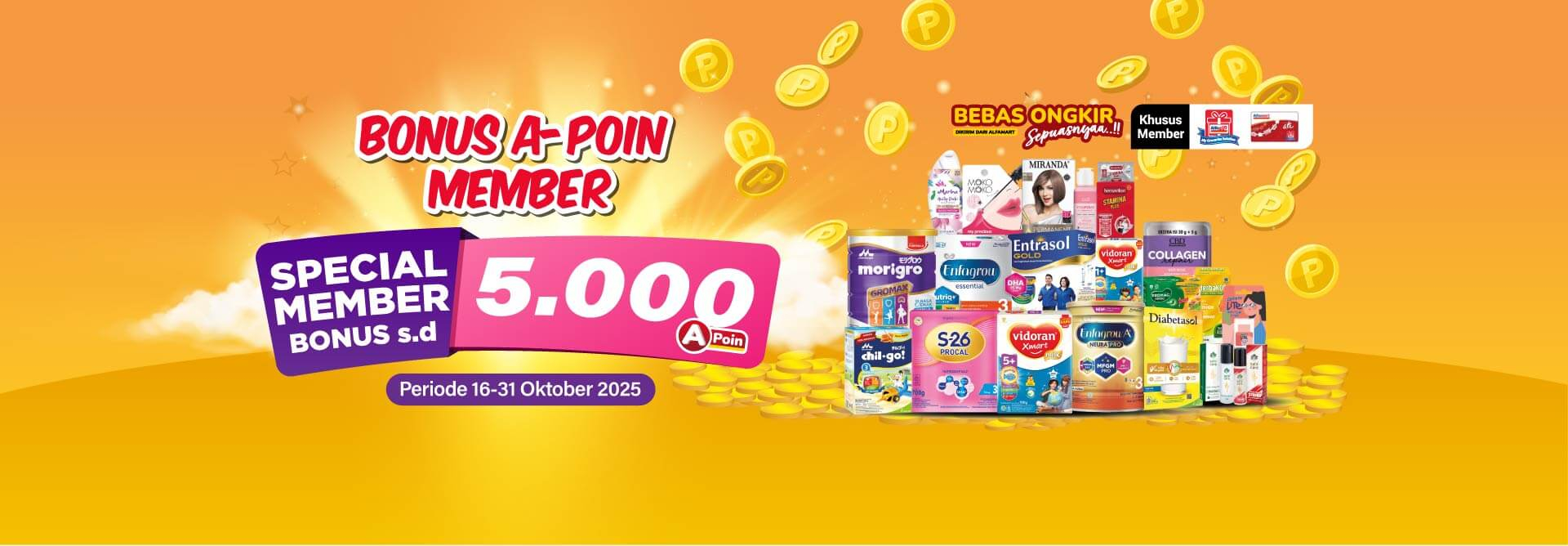 Banner promo Bonus Poin Member Alfamart Alfamart