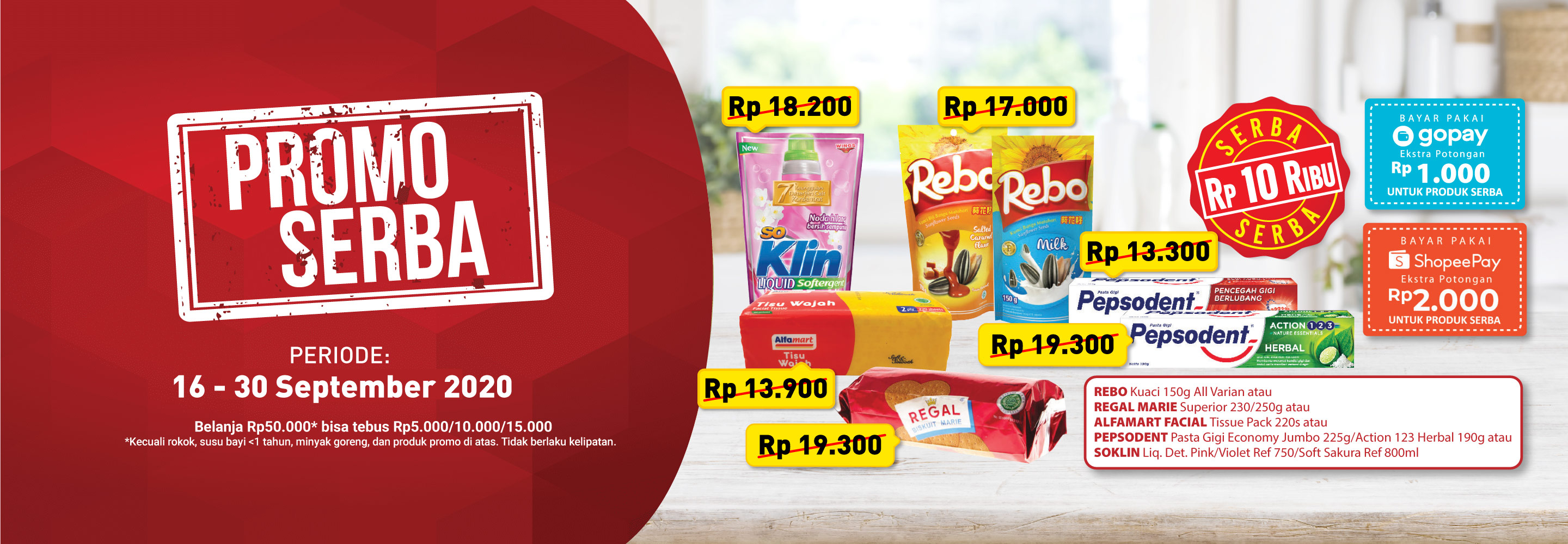Promo Promo Tebus Murah Serba 10 ribu Alfamart