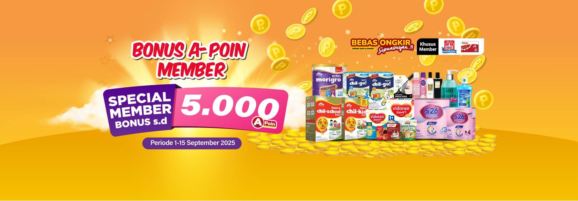 Banner promo Bonus Poin Member Alfamart Alfamart