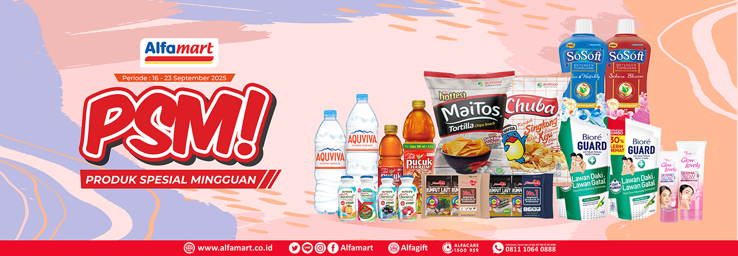 Banner promo PSM (Promo Spesial Mingguan) Alfamart